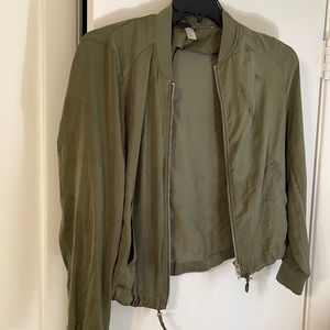 H&M army green bomber jacket